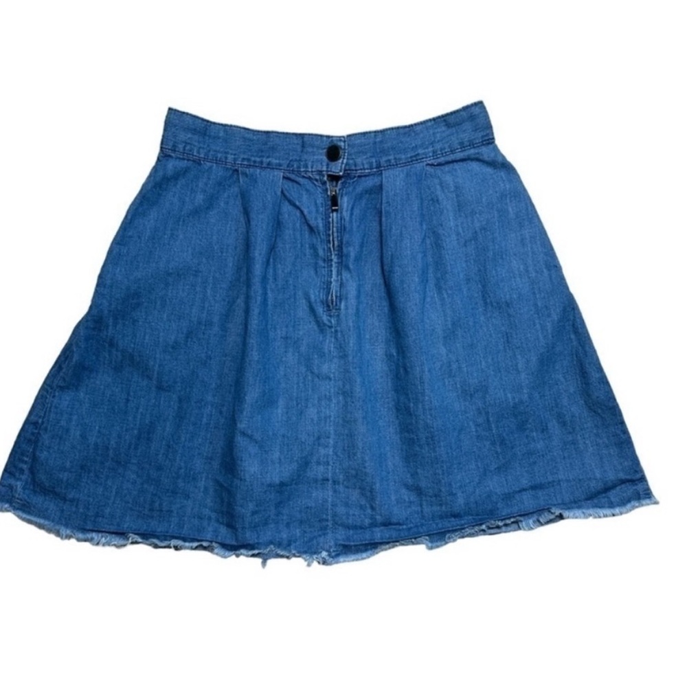Zara Blue Denim Mini Skirt size Large
